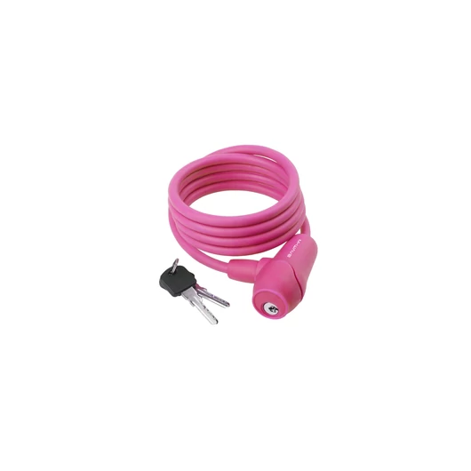 ZÁR SPIRÁL KULCSOS 8 X 1500 MM SZILIKONOS - M-WAVE PINK LAKAT