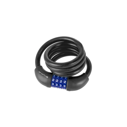 ZÁR SPIRÁL SZÁMKOMBINÁCIÓS 12 X 1000 MM SZILIKONOS - M-WAVE FEKETE LAKAT
