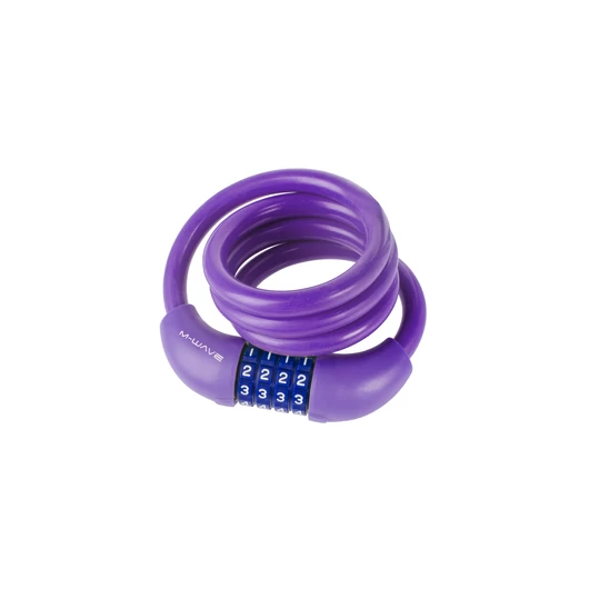 ZÁR SPIRÁL SZÁMKOMBINÁCIÓS 12 X 1000 MM SZILIKONOS - M-WAVE LILA LAKAT