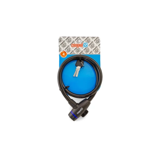 ZÁR SPIRÁL KULCSOS 12 X  800 MM - CSEPEL FEKETE (15DB/DOBOZ) LAKAT