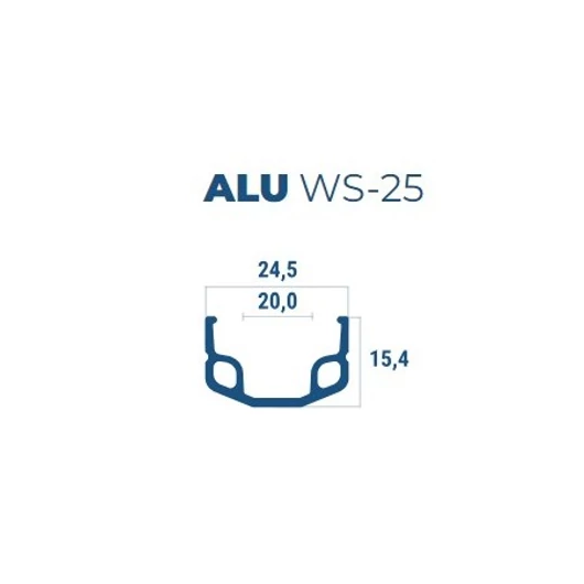 ABRONCS 28X1-1/2 ALU 36H SZIMPLAFALÚ BERETTA WS-25 NATÚR FŰZÖTT KERÉK