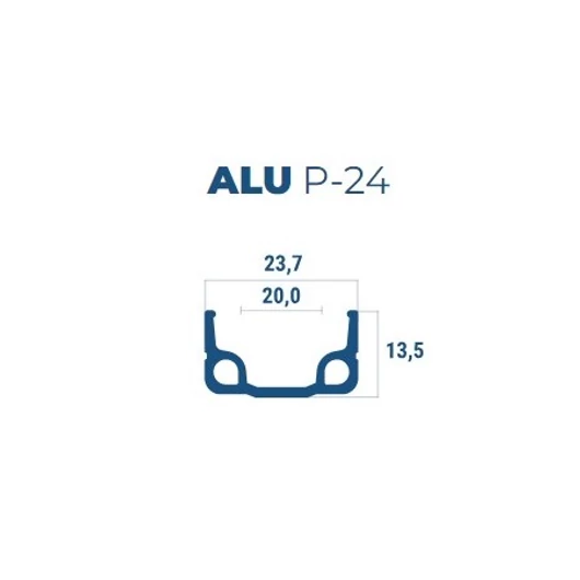 ABRONCS 18" ALU 20H SZIMPLAFALÚ BERETTA P-24 FEKETE FŰZÖTT KERÉK