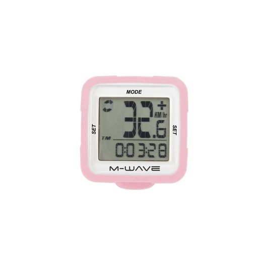 KM ÓRA WIRELESS 14 FUNKCIÓS M-WAVE XIV - SZILIKONOS PINK KM ÓRÁK