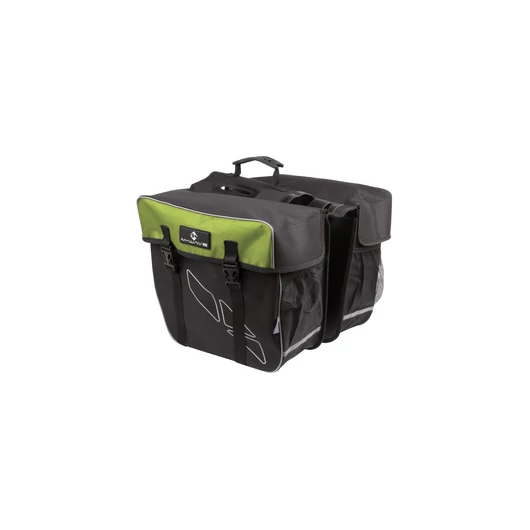 TÁSKA TÚRA 2 RÉSZES 30L M-WAVE AMSTERDAM DOUBLE FEKETE / ZÖLD TÁSKA