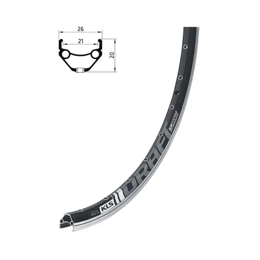 ABRONCS KLS DRAFT CSISZOLT, 32H, 1 NIT, AV, 27,5"  BLACK ABRONCS