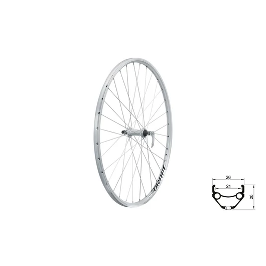 FŰZÖTT ELSŐ KERÉK KLS DRAFT V-BRAKE F, 28/29", SILVER FŰZÖTT KERÉK