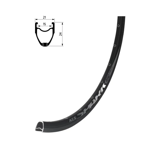 ABRONCS KLS 017 DSC, 32H, 1 NIT, FV, 28" BLACK ABRONCS