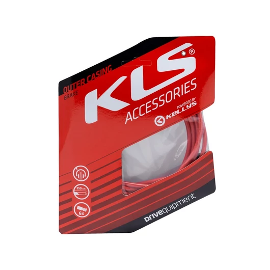 FÉKBOWDEN HÁZ KLS 250 CM, RED, 1PC KIEGÉSZÍTŐK