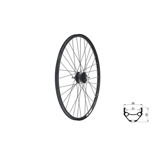 FŰZÖTT ELSŐ KERÉK KLS DRAFT DYNAMO DSC, 27,5", BLACK FŰZÖTT KERÉK