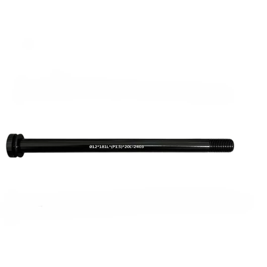 REAR HUB M12X1.5, LENGHT181MM (FLAT HEAD), ANODIZED BLACK ALKATRÉSZ