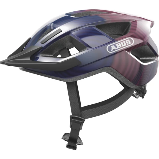 ABUS kerékpáros városi sisak Aduro 3.0 LED, In-Mold, purple waves S (51-55 cm) SISAK