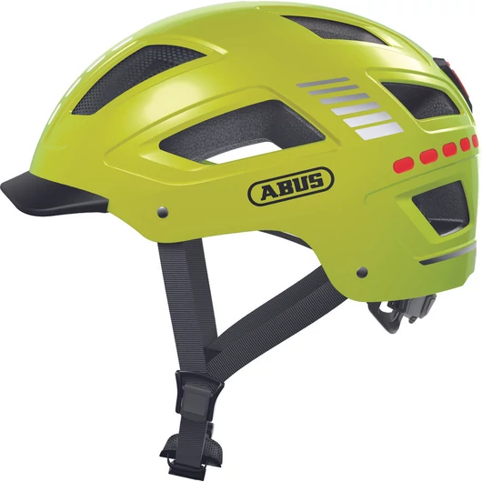 ABUS kerékpáros városi sisak Hyban 2.0 LED, ABS, signal yellow, XL (58-63 cm) SISAK