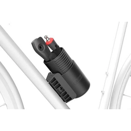 ABUS lakattartó QST Quick Store, 6mm-es láncos lakatok számára, kemény héj, állítható magasság (80 és 110 cm-es láncokkal is kompatibilis), kulacstartó szemhez rögzíthető, fekete LAKAT