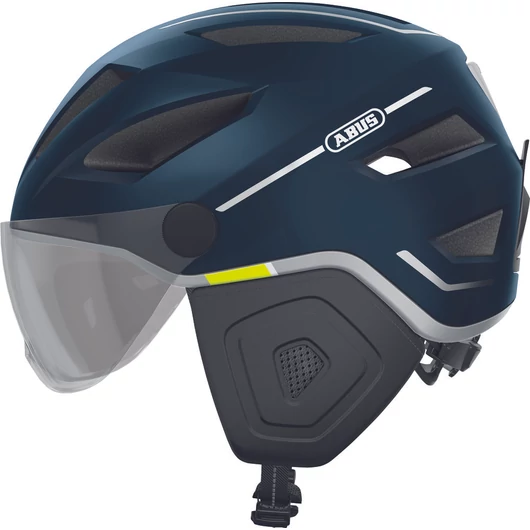 ABUS kerékpáros városi sisak Pedelec 2.0 ACE, In-Mold, beépített átlátszó szemüveggel, midnight blue, S (51-55 cm) SISAK