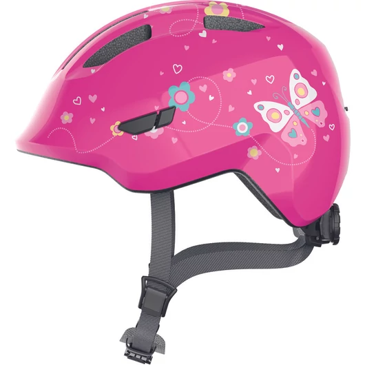 ABUS kerékpáros gyerek sisak Smiley 3.0, In-Mold, pink butterfly, S (45-50 cm) SISAK