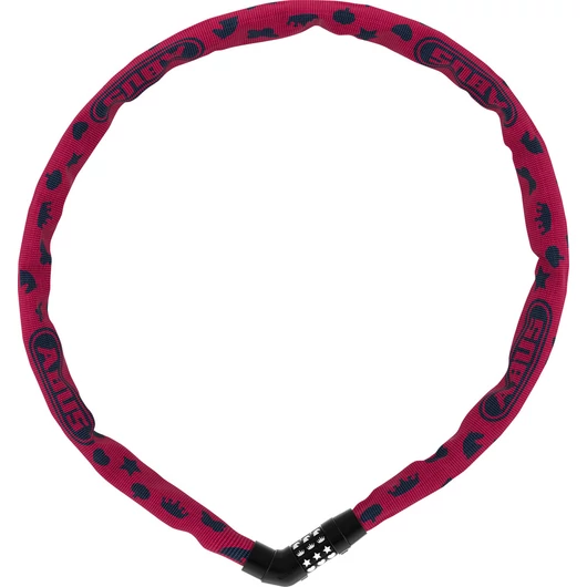 ABUS láncos lakat jelkóddal Steel-O-Chain Symbols 4804C/75, pink LAKAT