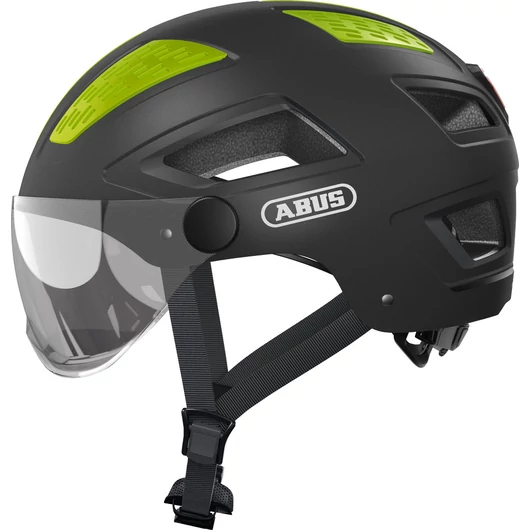 ABUS kerékpáros városi sisak Hyban 2.0 ACE, ABS, beépített átlátszó szemüveggel, titan, M (52-58 cm) SISAK