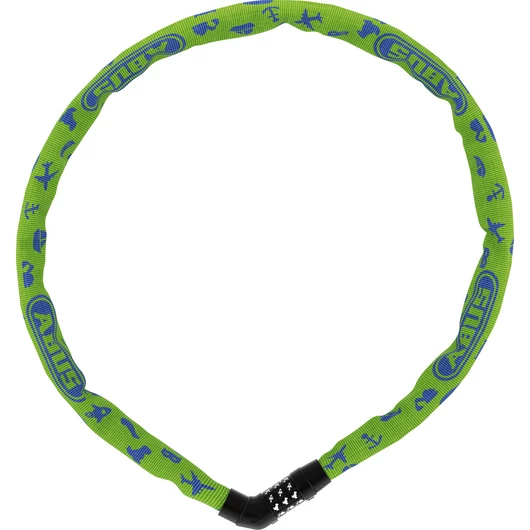 ABUS láncos lakat jelkóddal Steel-O-Chain Symbols 4804C/75, lime LAKAT