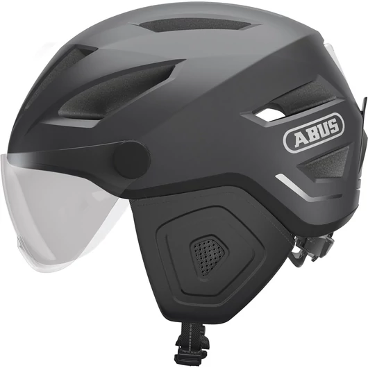 ABUS kerékpáros városi sisak Pedelec 2.0 ACE, In-Mold, beépített átlátszó szemüveggel, titan, S (51-55 cm) SISAK