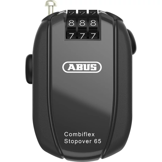 ABUS mini kábellakat számzárral Combiflex StopOver, 65 cm, fekete LAKAT