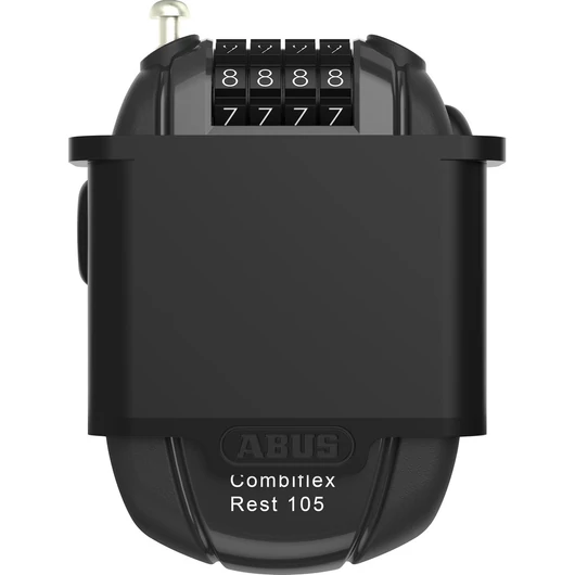 ABUS mini kábellakat számzárral Combiflex Rest, 105 cm, CHR tartóval, fekete LAKAT