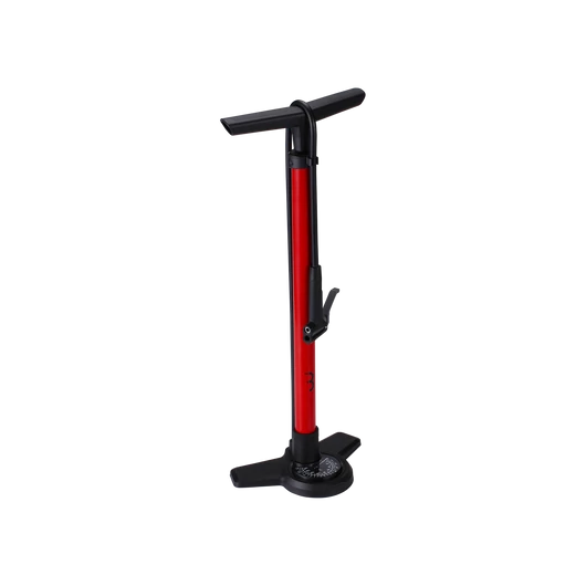 BBB Cycling kerékpáros állópumpa BFP-28 AirBoost, acél és kompozit, piros PUMPA