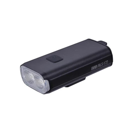 BBB Cycling kerékpáros első lámpa BLS-172 StrikeDuo, 1600 lumen, 7 mód, USB-C tölthető 5200 mAh akku, gumis felfogatással, távirányító kompatibilis (BLS-179) VILÁGÍTÁS