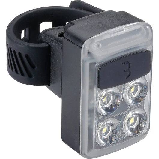 BBB Cycling kerékpáros első lámpa BLS-235 Slide, 50 lumen, 5 mód, micro USB tölthető 500mAh akku, gumis felfogatással VILÁGÍTÁS
