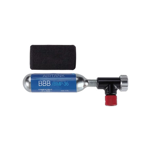 BBB Cycling kerékpáros CO2 pumpa BMP-34 CO2EasyAir, alu test, fekete PUMPA
