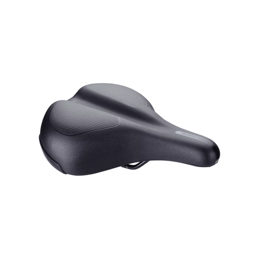 BBB Cycling kerékpáros nyereg BSD-102 ComfortPlus Relaxed, unisex, kiegyenesedett testtartáshoz ajánlott, emlékező szivacsos, 205mm széles, fekete NYEREG