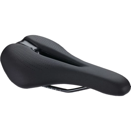 BBB Cycling kerékpáros nyereg BSD-136 SportComfort 2.0, unisex, sportos kerékpározási testtartáshoz, 155mm széles, fekete NYEREG