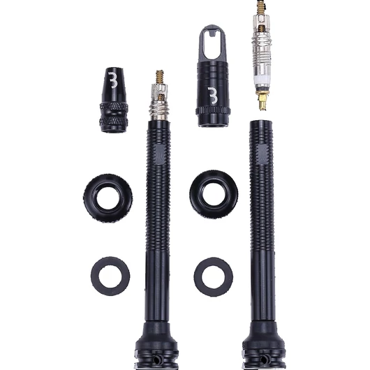 BBB Cycling kerékpáros tubeless szelep BTI-160 Al Valve, alu, kivehető maggal, 2 db, 60 mm ALKATRÉSZ