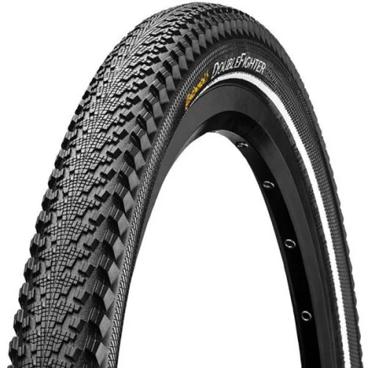 Continental MTB kerékpáros külső gumi 50-622 Double Fighter III 29x2,0 fekete/fekete, reflektoros, hajtogathatós SL KÜLSŐ GUMI