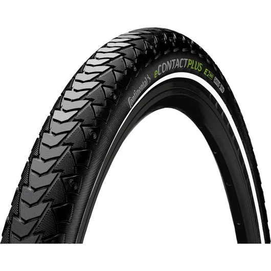 Continental kerékpáros külső gumi 55-584 eContact Plus 27,5x2,2 fekete/fekete, reflektoros - 1 éves defektgaranciával KÜLSŐ GUMI