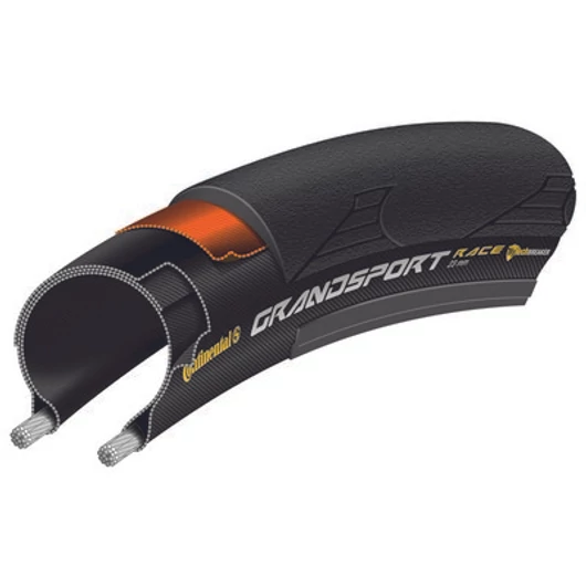 Continental országúti kerékpáros külső gumi 23-622 Grand Sport Race 700x23C fekete/fekete, Skin hajtogathatós KÜLSŐ GUMI