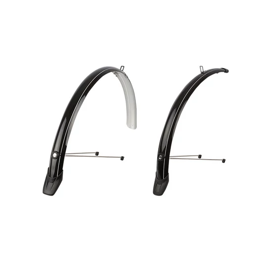 Polisport első-hátsó sárvédő szett TOWNY 26", 51 mm széles, alu, csavaros, pálcás, fekete SÁRVÉDŐ