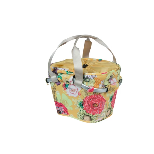 Basil első kosár Bloom Field Carry All Front Basket, KF kompatibilis, kormányadapter nélkül (TBA 70177), honey sárga KOSÁR