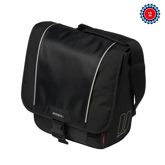 Basil egyoldalas táska Sport Design Commuter Bag, Hook ON, fekete TÁSKA