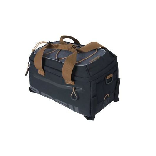 Basil csomagtartó táska Miles Trunkbag, Universal Bridge System, fekete szürke TÁSKA