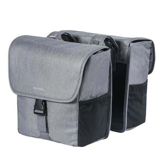 Basil dupla táska Go Double Bag, Universal Bridge System, szürke TÁSKA
