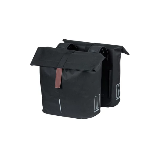Basil dupla táska City Double Bag, Universal Bridge System, fekete TÁSKA