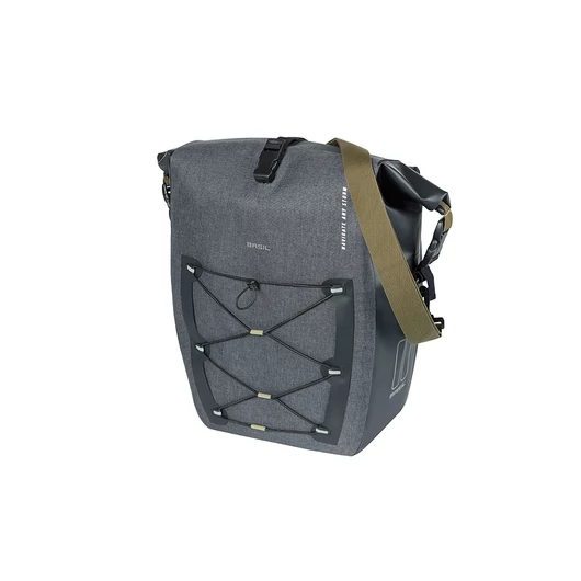 Basil egyoldalas táska Navigator Storm L, Hook ON, 25-31 l, fekete TÁSKA