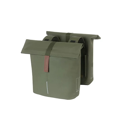 Basil dupla táska City Double Bag Vegan bőr, Universal Bridge System, moha zöld TÁSKA