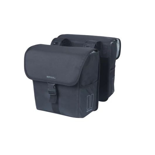 Basil dupla táska Go Double Bag, Universal Bridge System, solid fekete (TBA 17654 utódja) TÁSKA