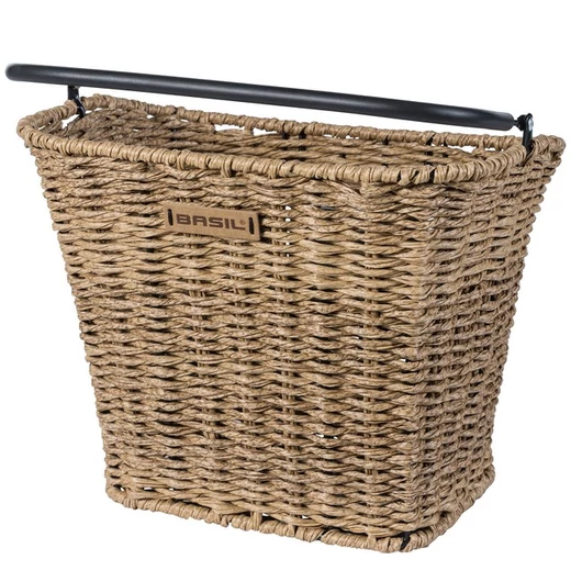 Basil első kosár Bremen Rattan Look KF, KF kompatibilis, kormányadapter nélkül (TBA 70177), világosbarna KOSÁR