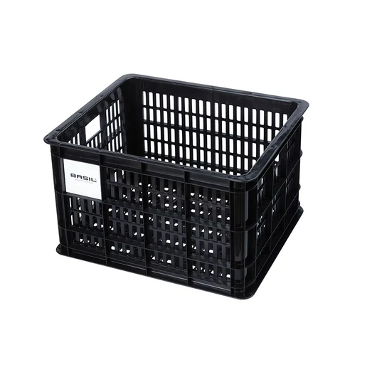 Basil láda Crate M, újrahasznosított, fekete KOSÁR
