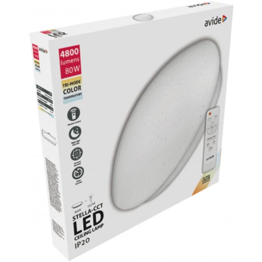 Avide LED Mennyezeti Lámpa Stella-CCT 80W (40+40) távirányítóval