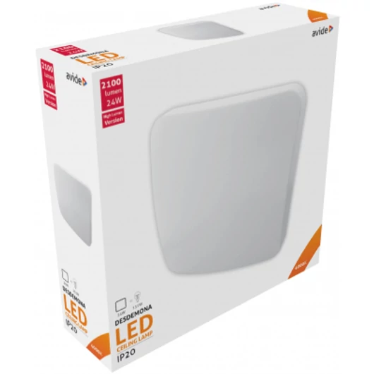 Avide LED Mennyezeti Lámpa Négyzetes Desdemona 24W 380*110mm NW