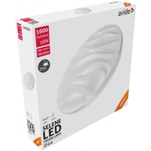 Avide LED Mennyezeti Lámpa IP44 Selene 18W 330*68mm NW