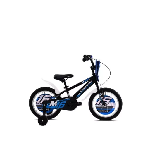 Kerékpár CAPRIOLO MUSTANG 16" FEKETE KÉK 925122-16